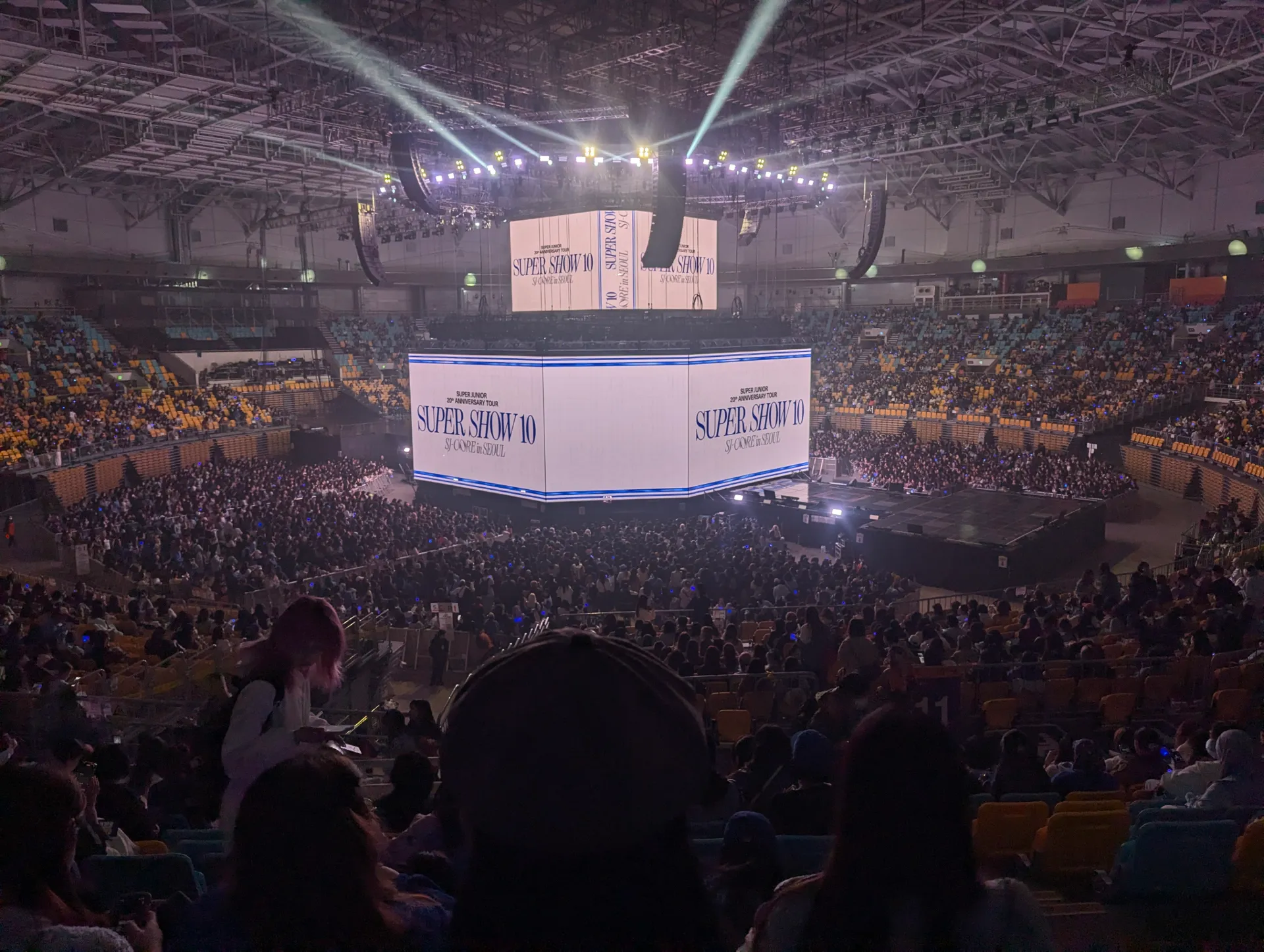KSPO Dome 首爾奧林匹克體操競技場 自動建檔區域: ksp-38 10排3號 視野照片 - Super junior super show 10安可場