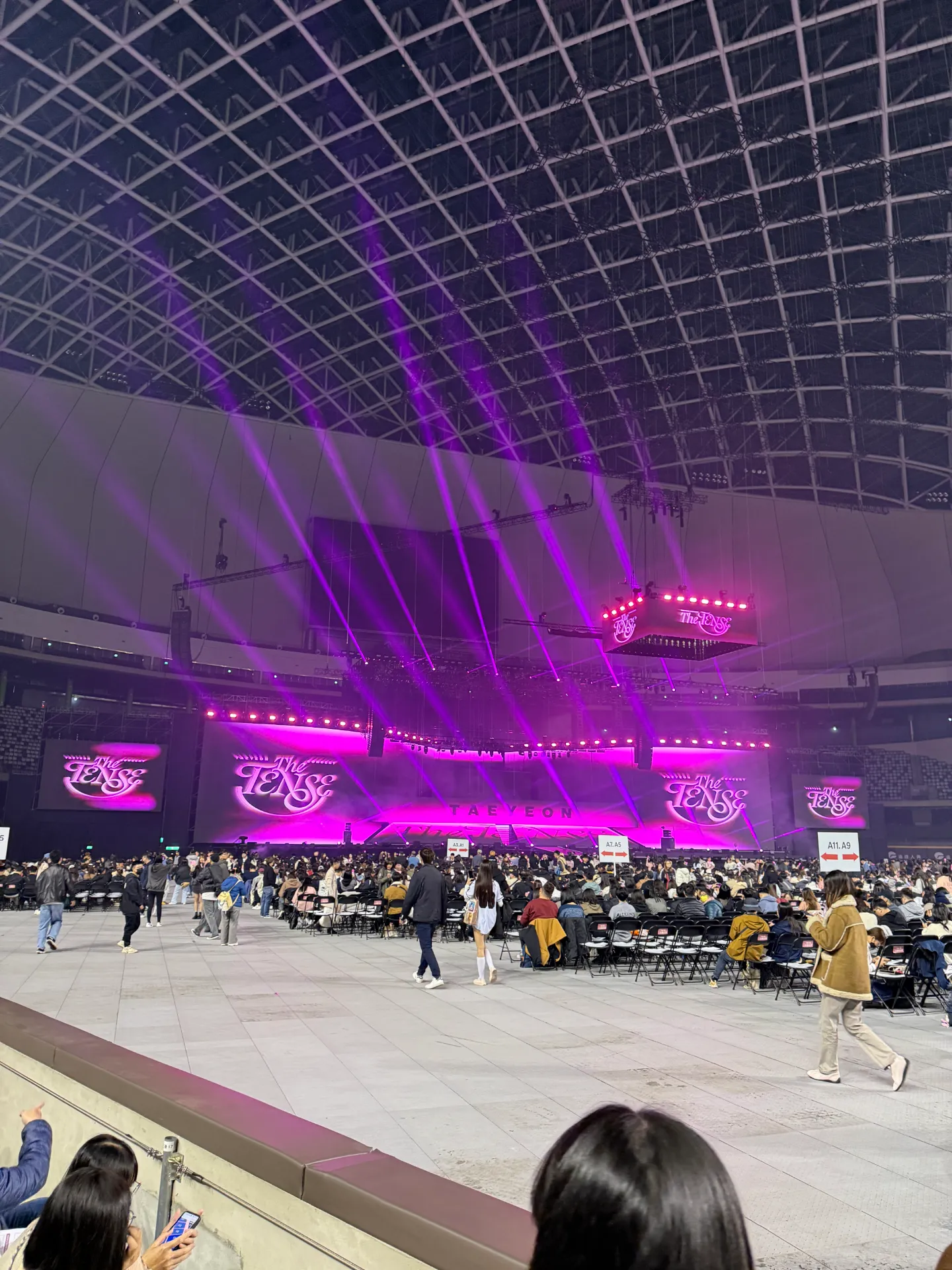 台北大巨蛋 120 區 1排12號 視野照片 - TAEYEON CONCERT - The TENSE