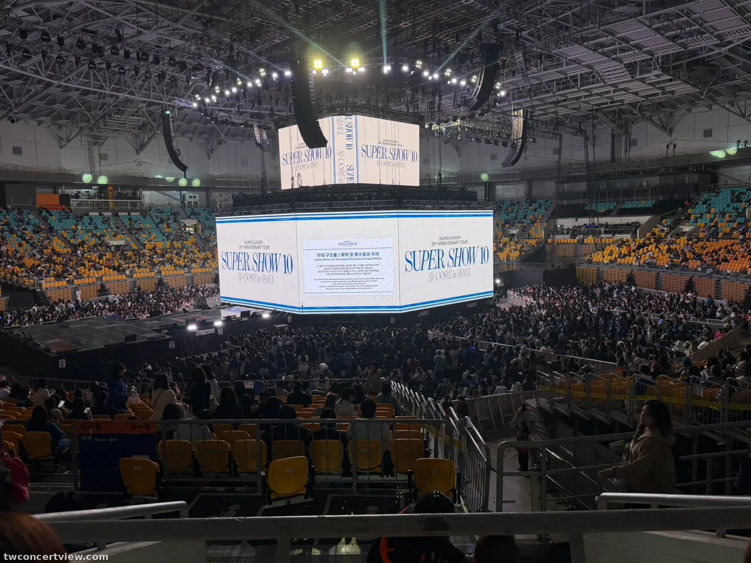KSPO Dome 29 โซน แถว 5 ที่นั่ง 12 ภาพวิวที่นั่ง - SUPER JUNIOR 20th Anniversary TOUR 〈SUPER SHOW 10〉 SJ-CORE in SEOUL