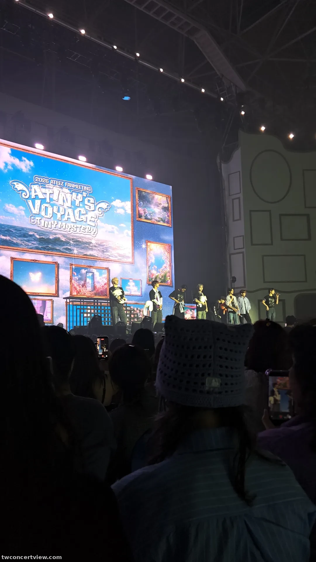 高麗大學化汀體育館（Tiger Dome） A 區 前排左號 視野照片 - ATEEZ FANMEETING 2026
