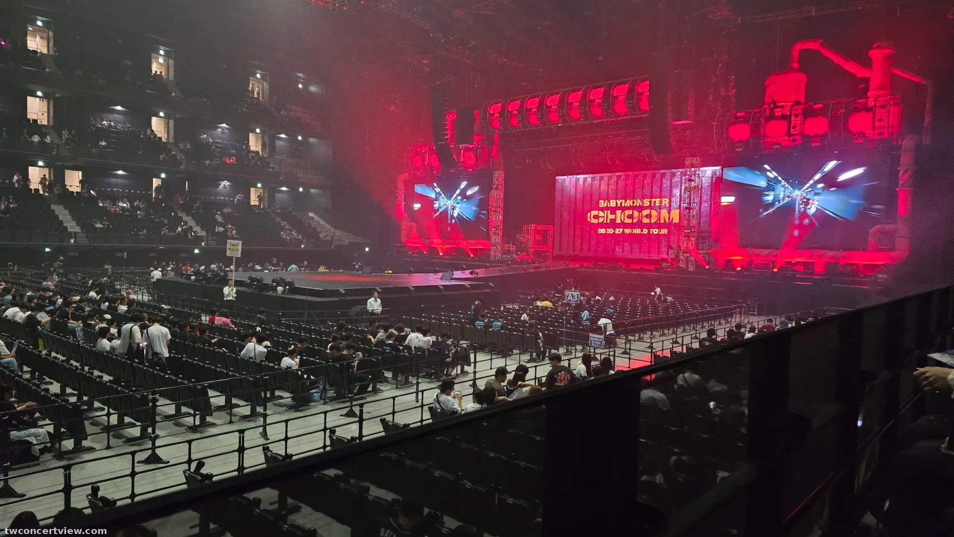Pia Arena MM Z53 區 R30 2階 1排257號 視野照片 - BABYMONSTER WORLD TOUR CHOOM