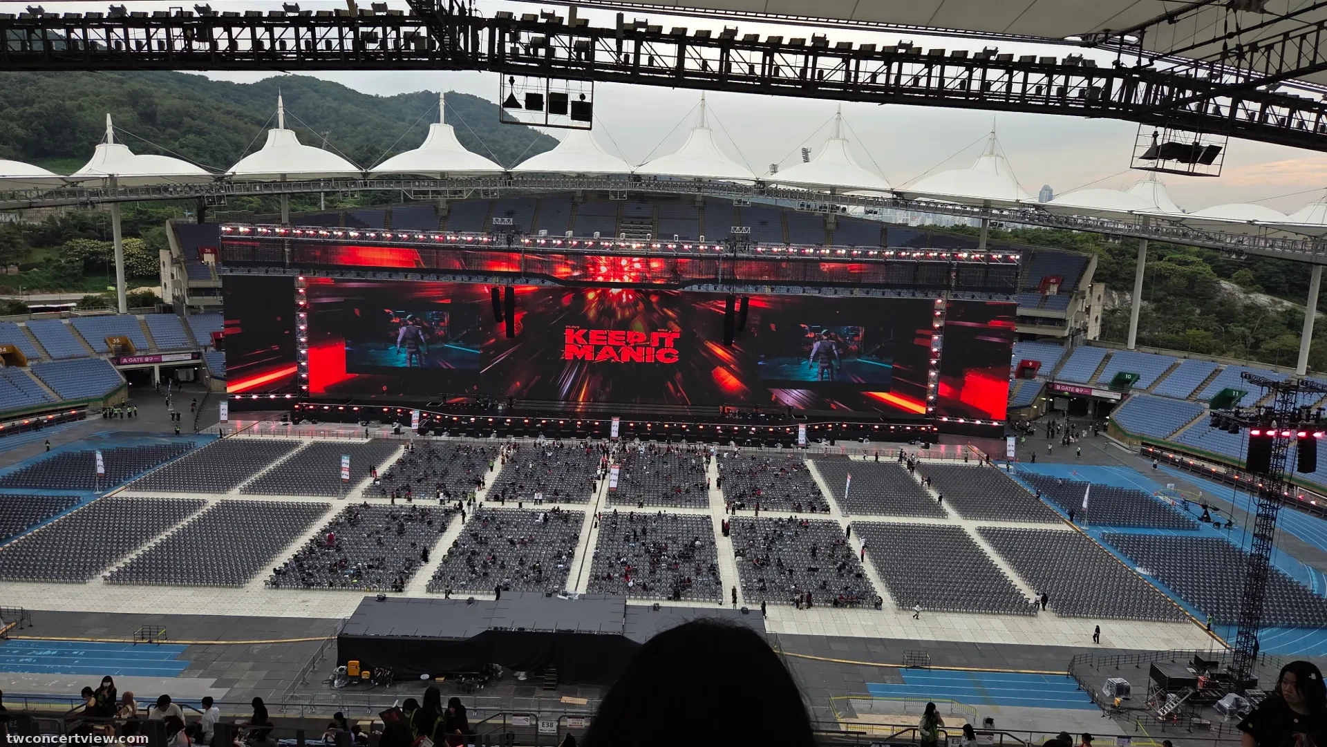 Incheon Munhak Stadium E52 Row 23, Seat 16 seat view - 2026 PLAVE WORLD TOUR KEEP IT MANIC