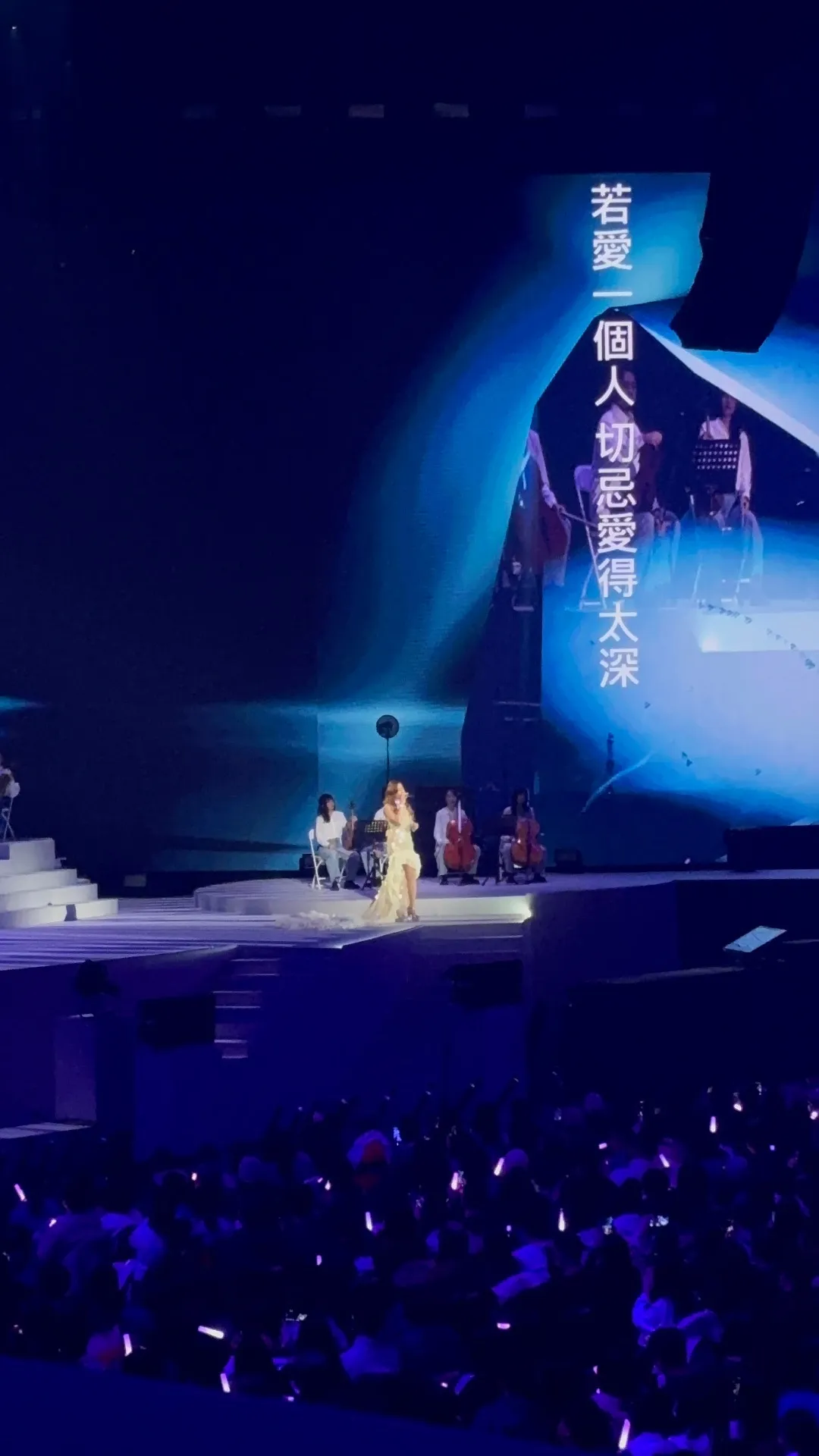 台北小巨蛋 紫-2D 區 4排8號 視野照片 - A- Lin 2025演唱會「A- LINK WITHPASSENGERS-最終站