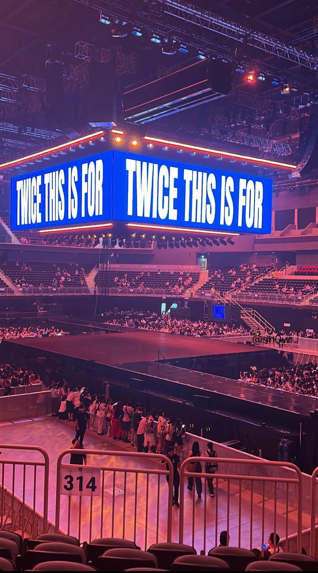 Inspire Arena 314 โซน แถว G ที่นั่ง 14 ภาพวิวที่นั่ง - TWICE<THIS IS FOR›WORLD TOU R IN INCHEON