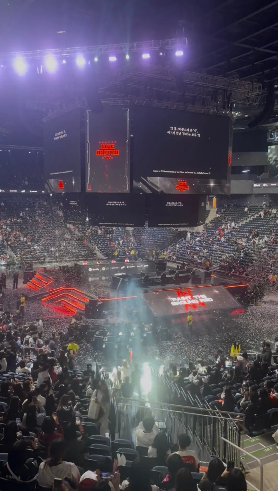 Inspire Arena 314 โซน แถว J ที่นั่ง 1 ภาพวิวที่นั่ง - T1 Homeground