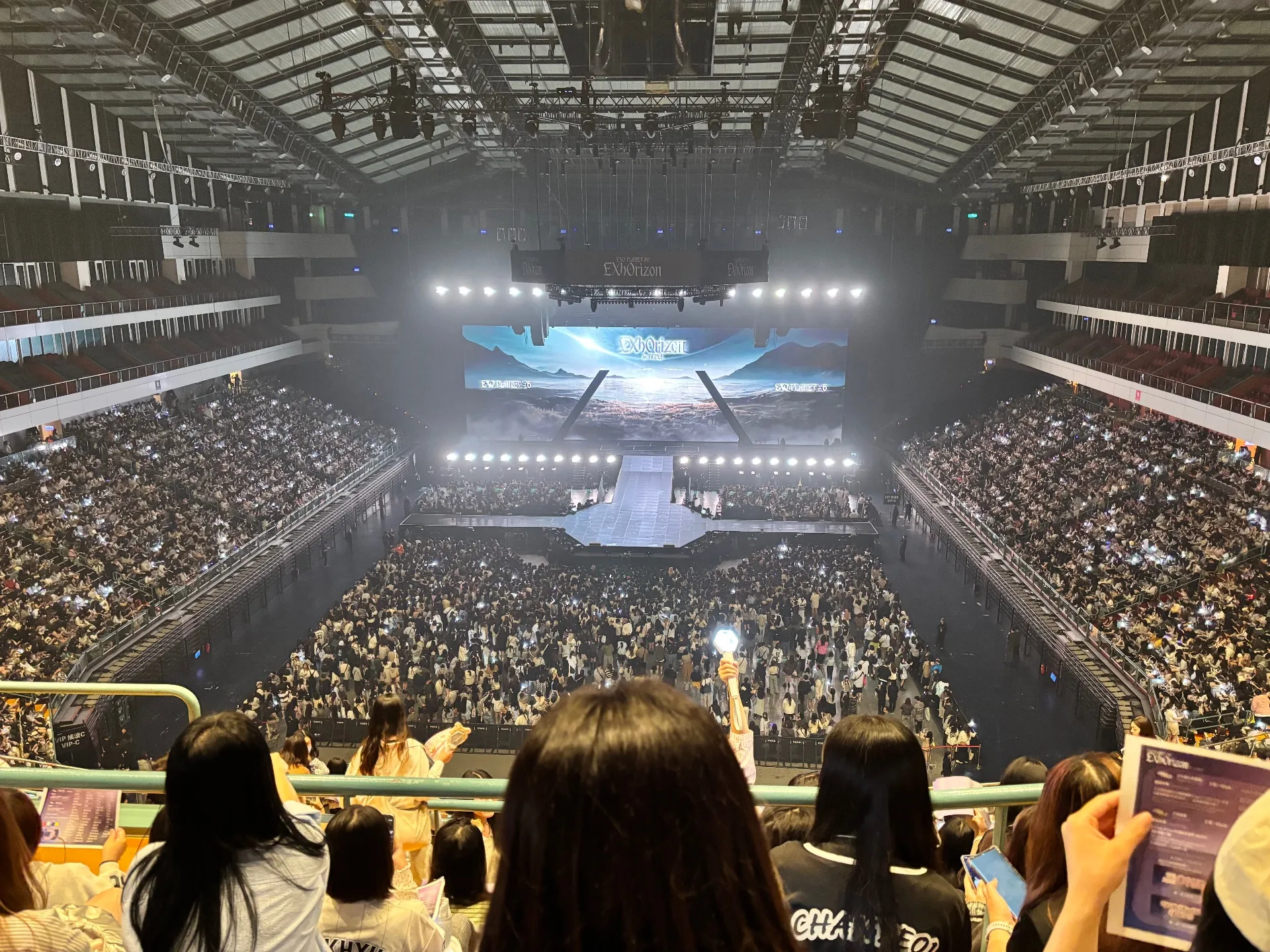 台北小巨蛋 黃-3E 區 14排13號 視野照片 - EXO PLANET #6 - EXhOrizon in TAIPEI