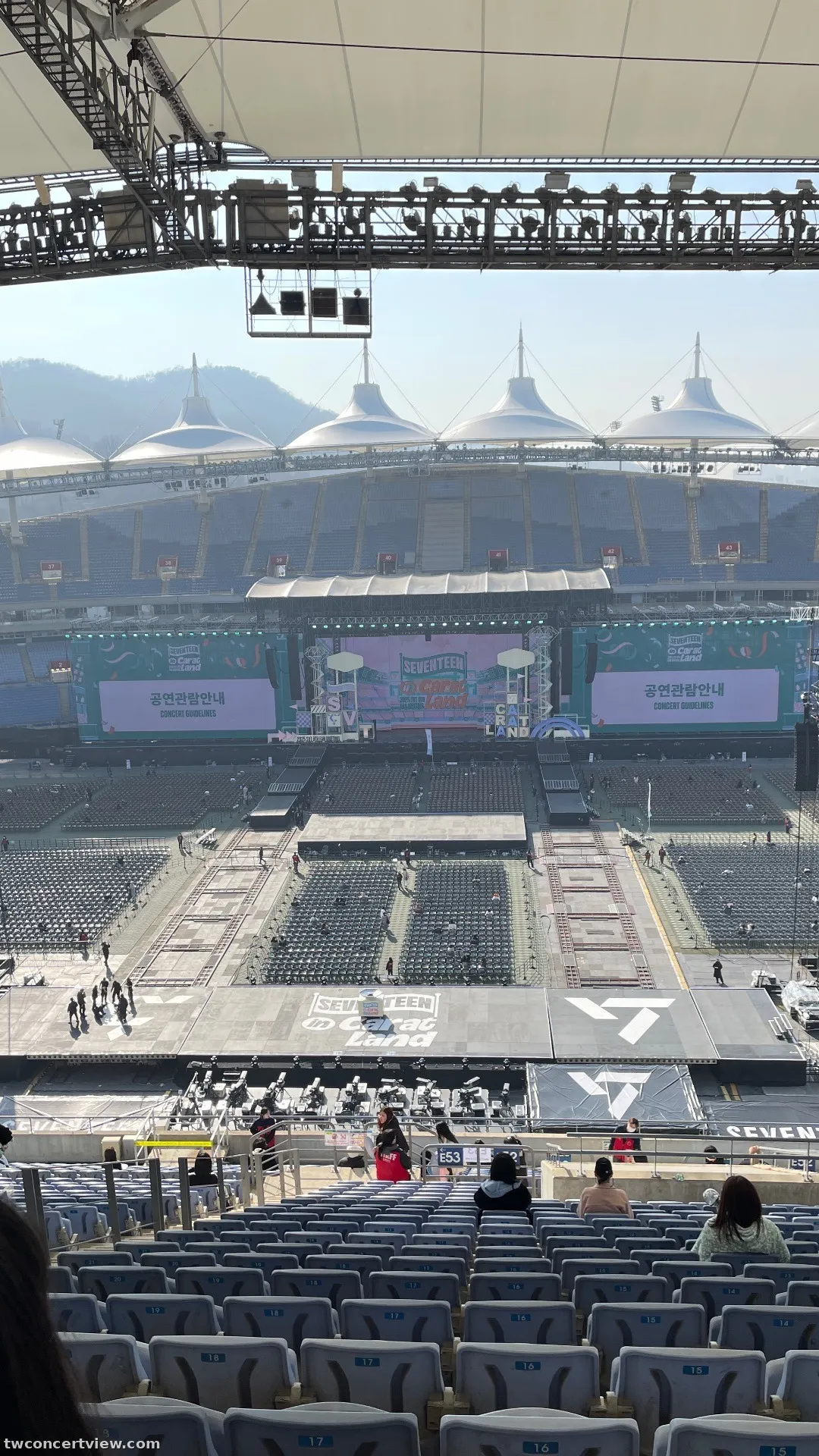 Incheon Munhak Stadium E52 Row 20, Seat 16 seat view - 2025 SVT 9TH FAN MEETING <SEVENTEEN in CARAT LAND>