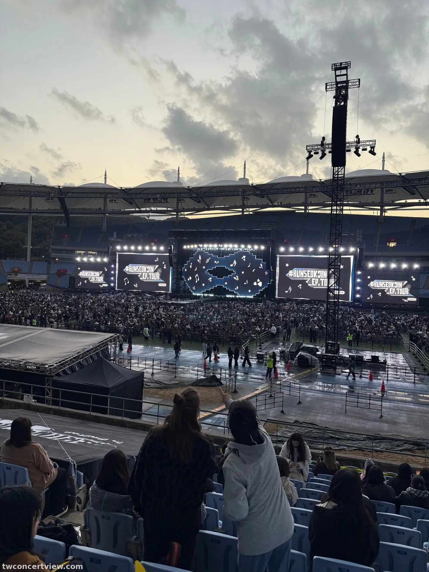 Incheon Munhak Stadium E11 Row 9, Seat 17 seat view - run seokjin encore
