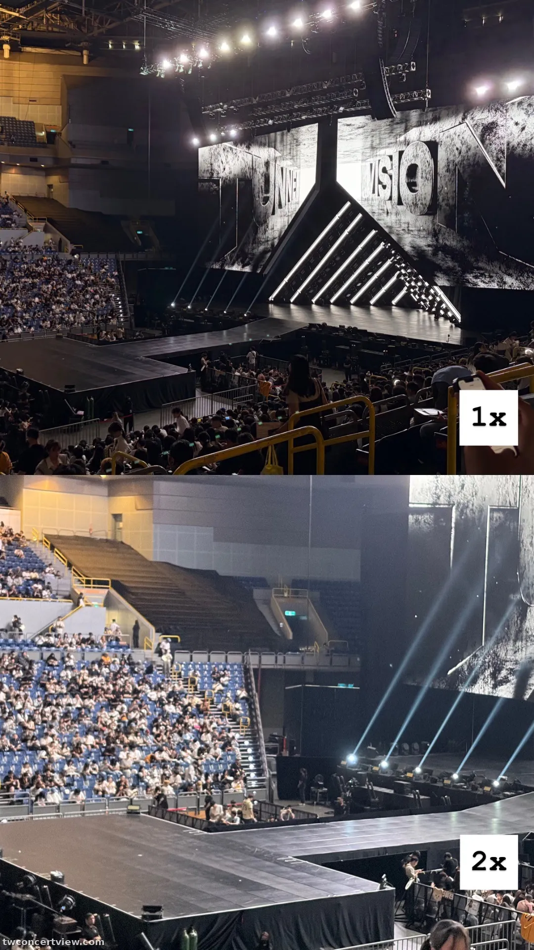 Kaohsiung Arena (高雄巨蛋) 218 24排列17號番 座席からの眺め - ITZY 3RD WORLD TOUR ＜TUNNEL VISION＞ in KAOHSIUNG