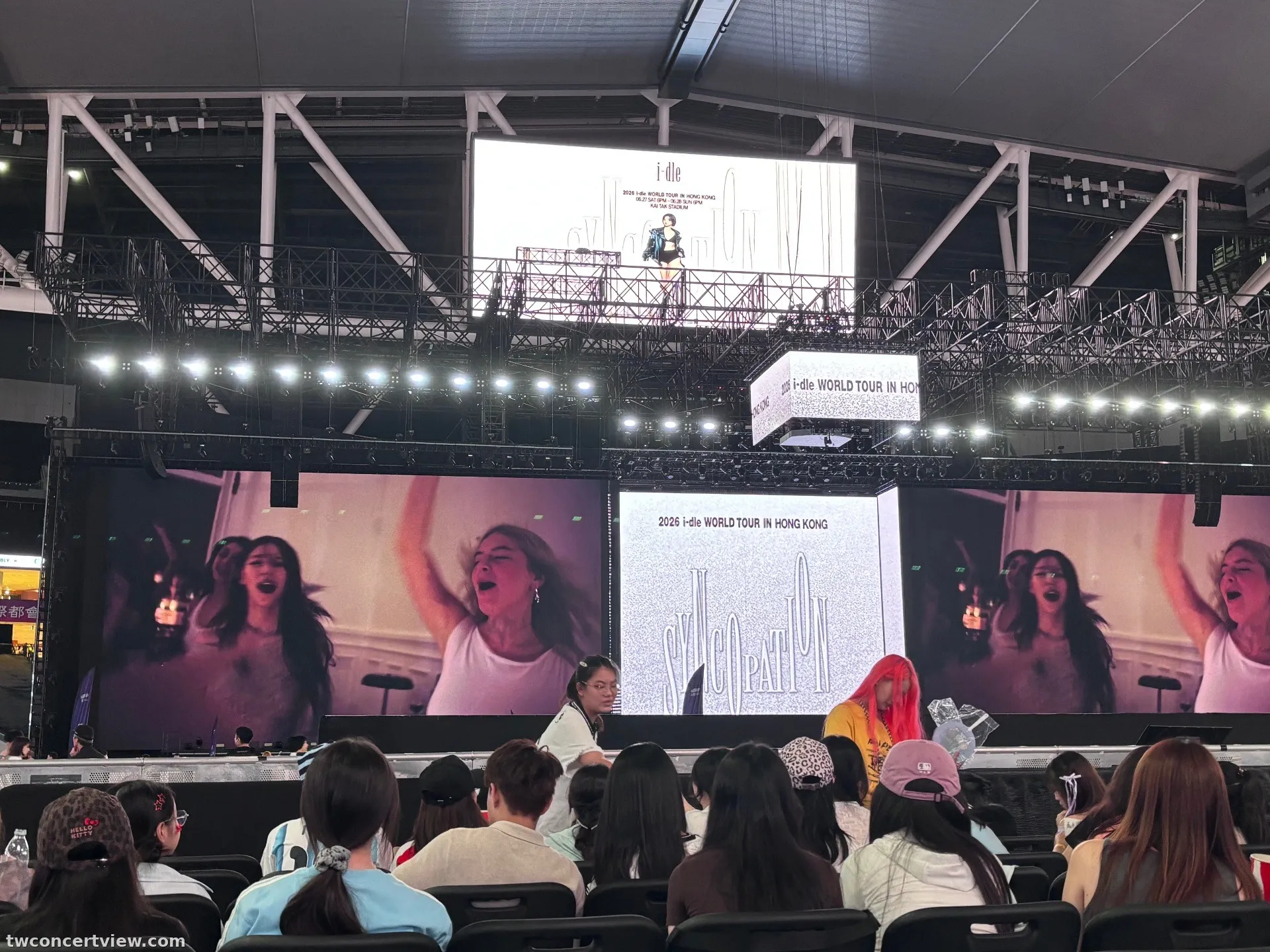 香港啟德主場館 (Kai Tak Main Stadium) D 區 前排中號 視野照片 - i-dle syncopation