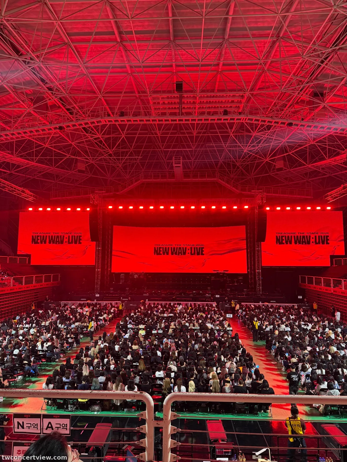 高麗大學化汀體育館（Tiger Dome） A1 區 4排2號 視野照片 - TREASURE THE STAGE 2026 NEW WAVE:LIVE