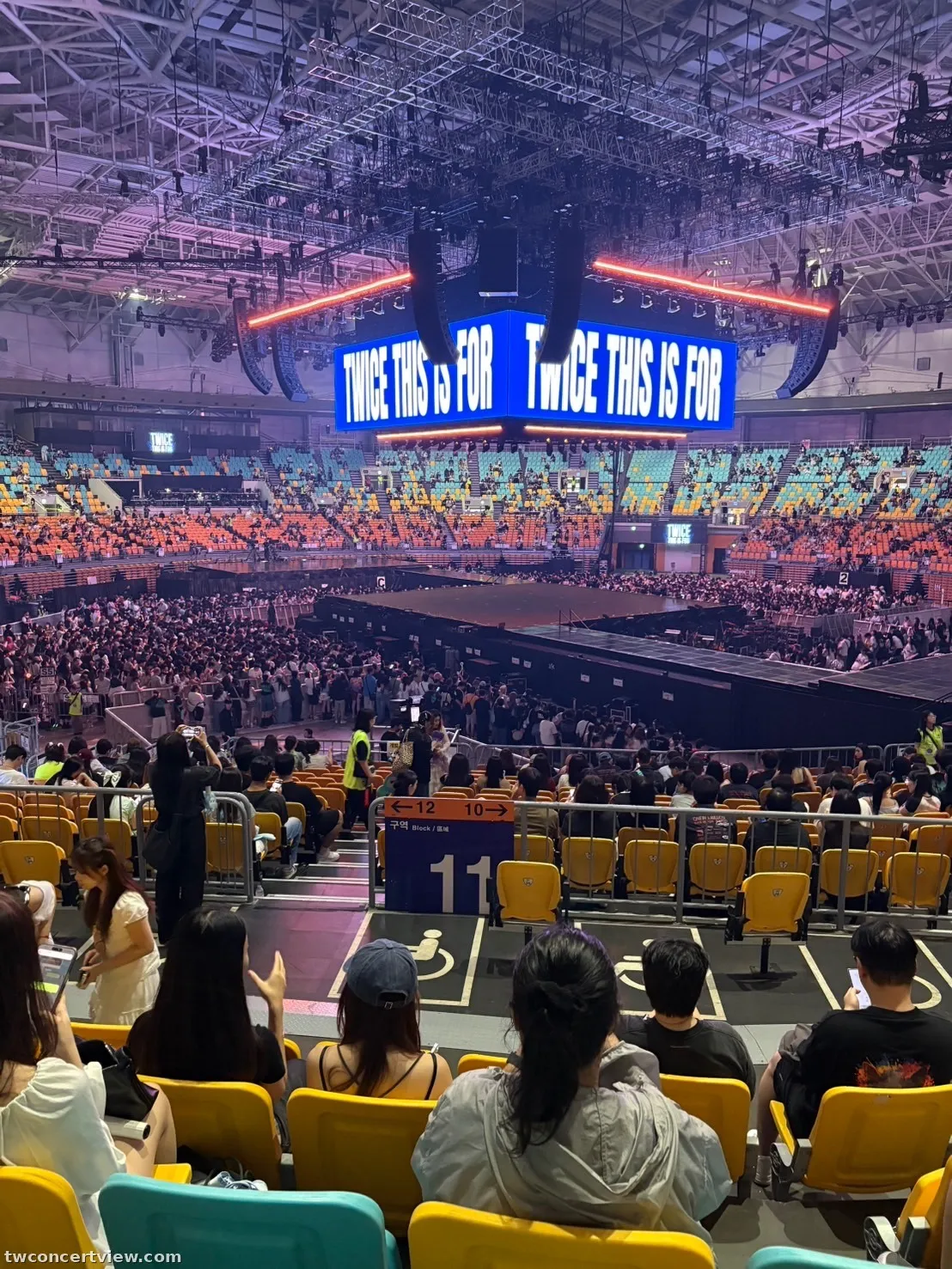 KSPO Dome 37 โซน แถว 5 ที่นั่ง 10 ภาพวิวที่นั่ง - TWICE 〈THIS IS FOR〉 WORLD TOUR FINALE in SEOUL