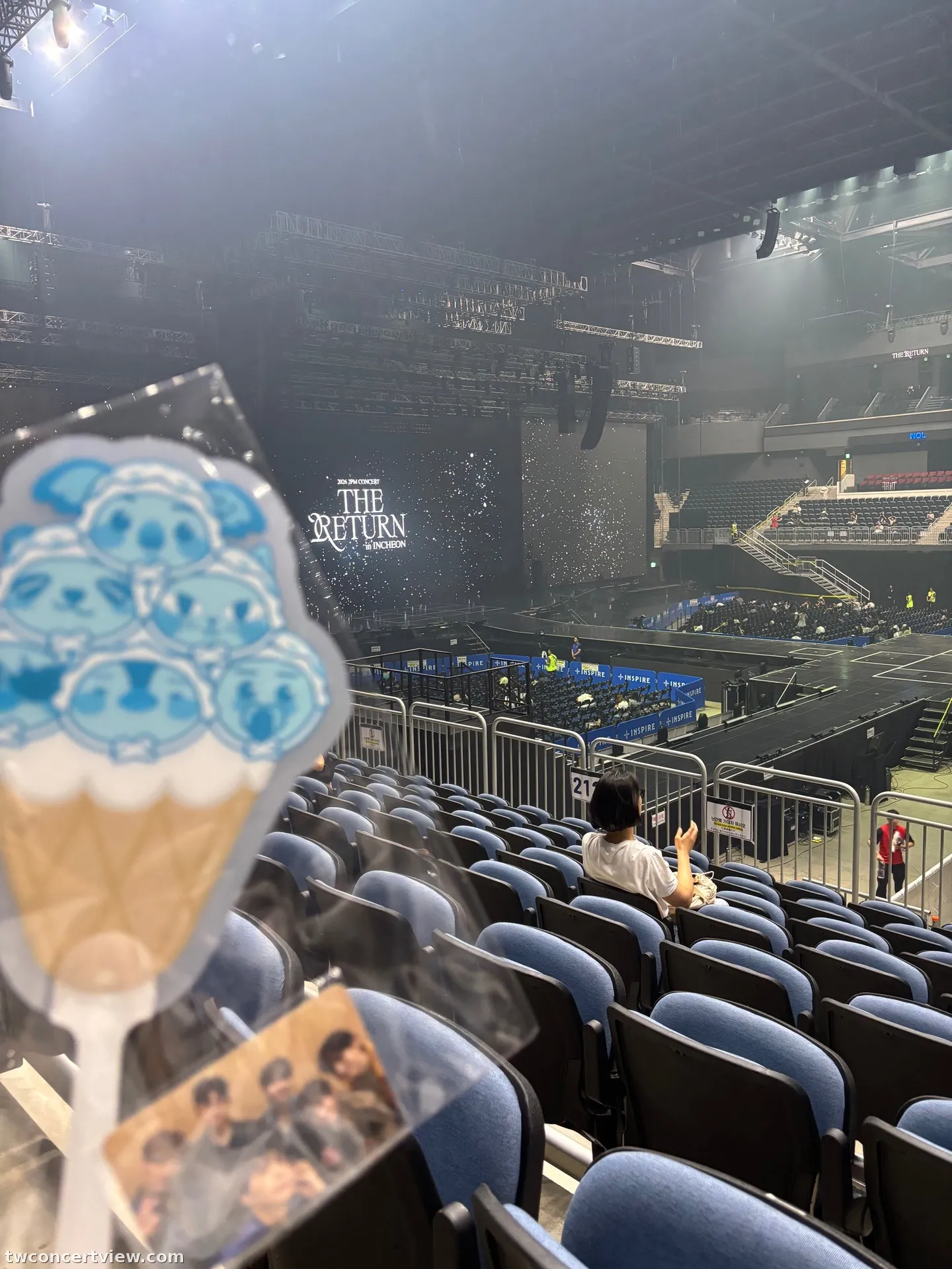 迎仕柏綜藝館 (Inspire Arena) 212 區 H排1號 視野照片 - 2026 2PM Concert “THE RETURN” in INCHEON