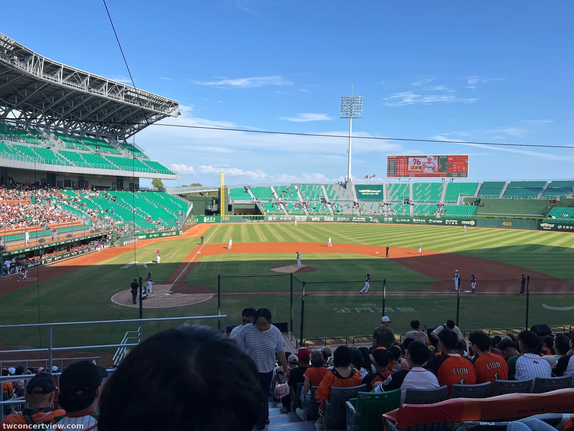 亞太成棒主球場 08 區 19排1號 視野照片 - 統一獅例行賽