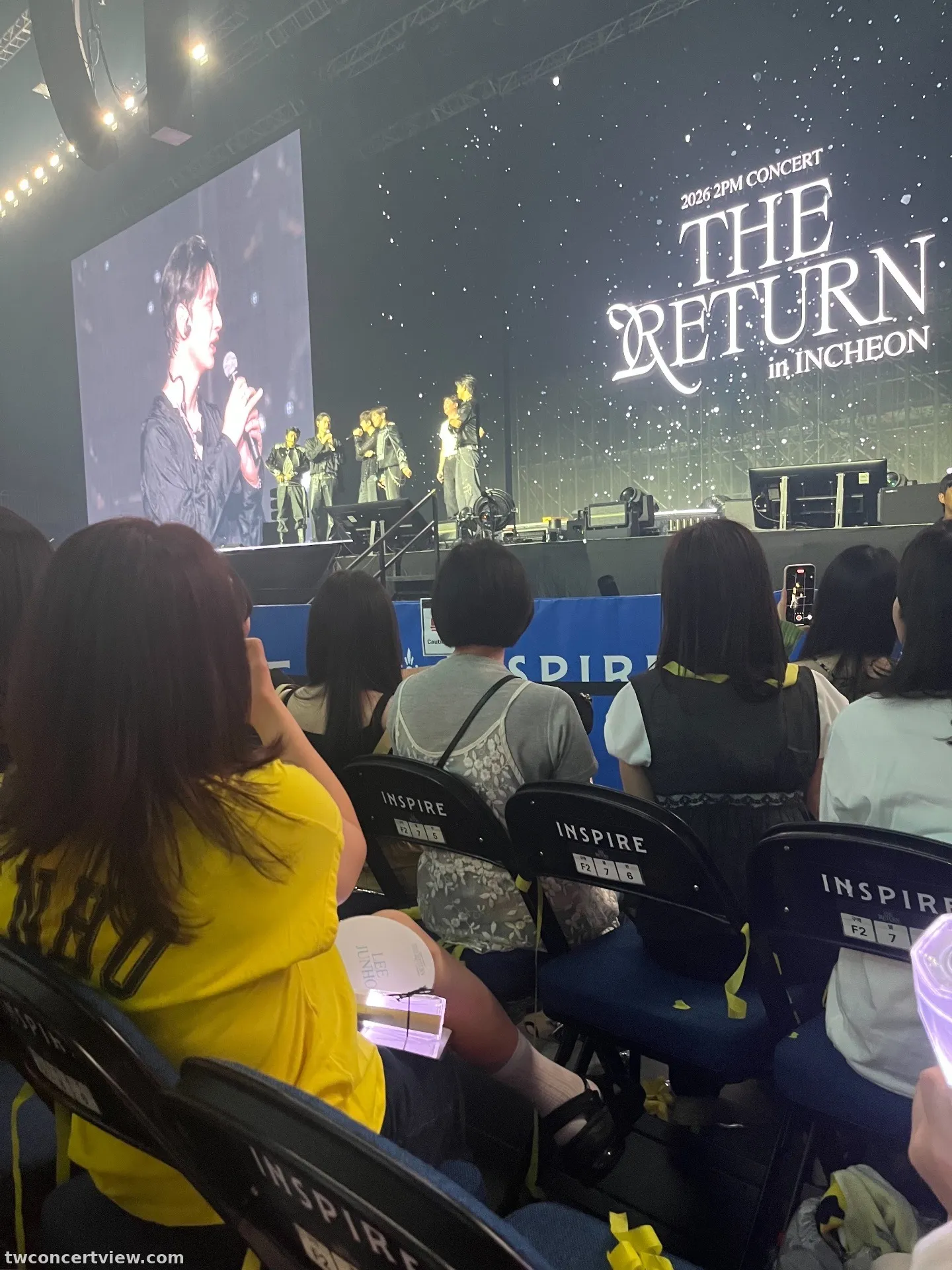 迎仕柏綜藝館 (Inspire Arena) B 區 前排左號 視野照片 - 2026 2PM Concert in Incheon, THE RETURN