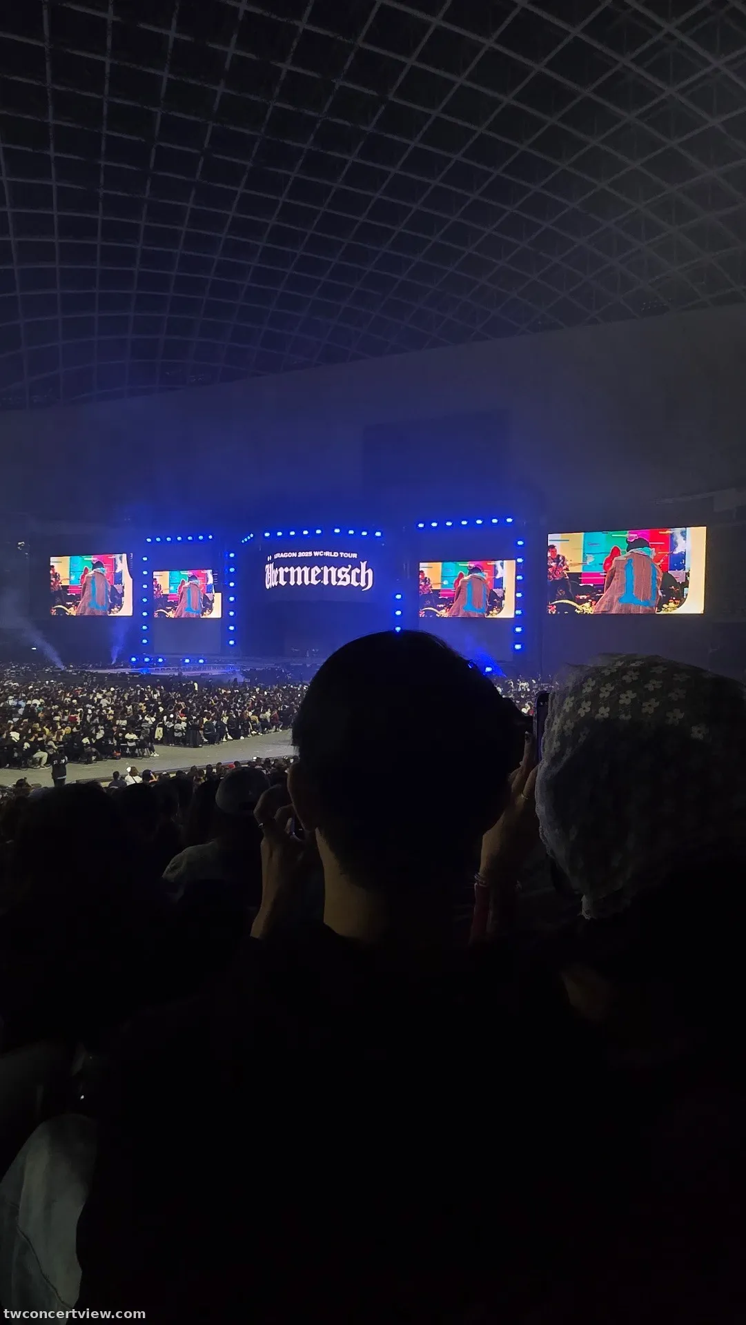 台北大巨蛋 107 區 25排13號 視野照片 - G-DRAGON 2025 WORLD TOUR [Übermensch] IN TAIPEI : ENCORE