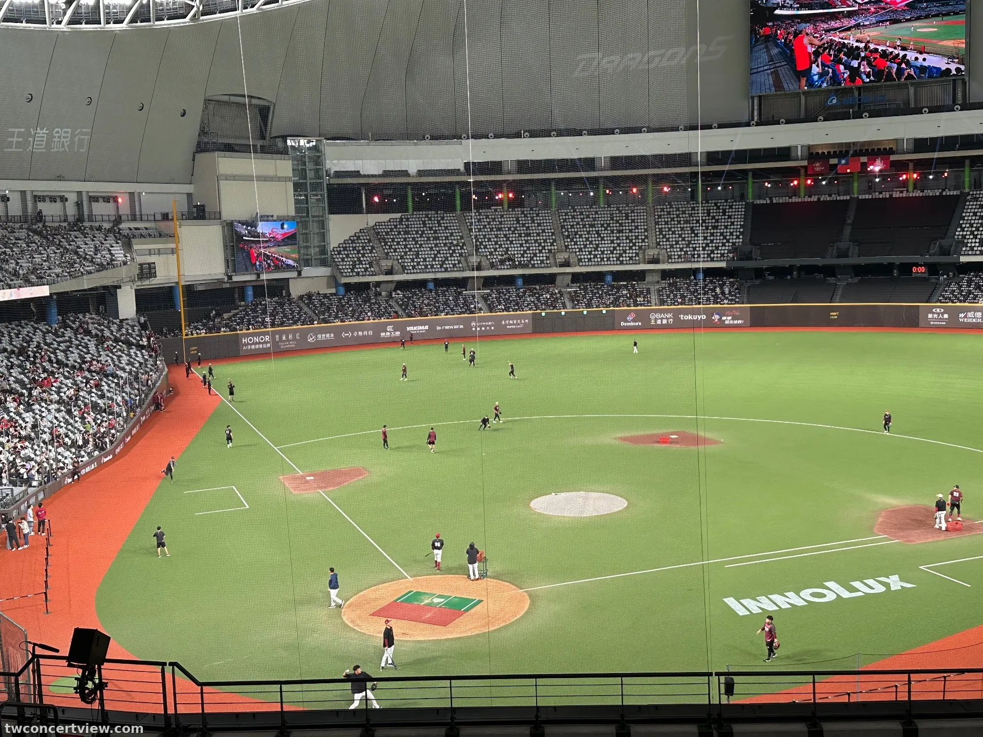 Taipei Dome (야구 모드) 211 구역 12열12번 좌석 시야 사진 - 球賽
