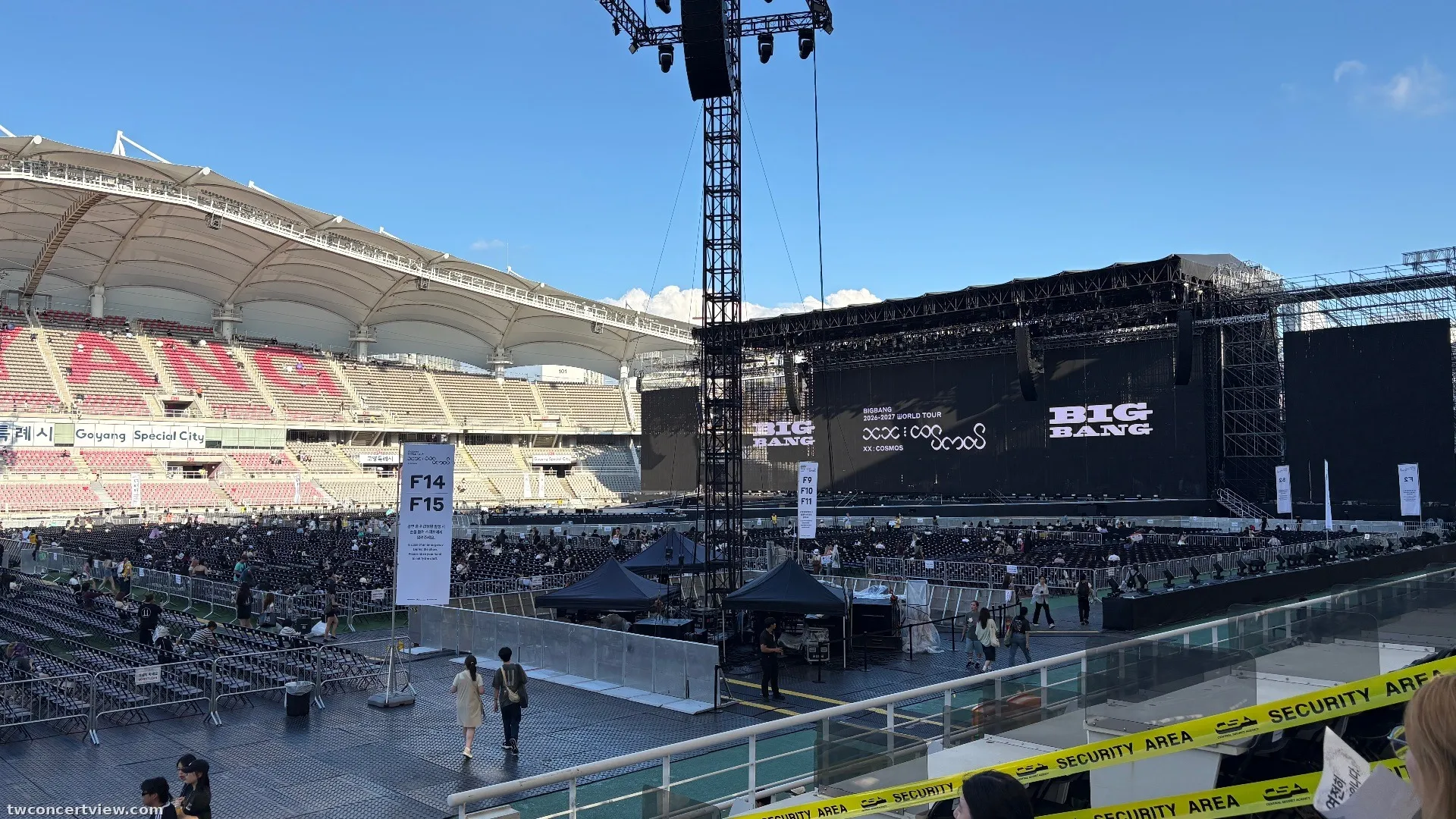 高陽體育館 (Goyang Gymnasium) W2 區 8排9號 視野照片 - BIGBANG 2026-2027 WORLD TOUR < XX : COSMOS > IN GOYANG presented by Coupang Play