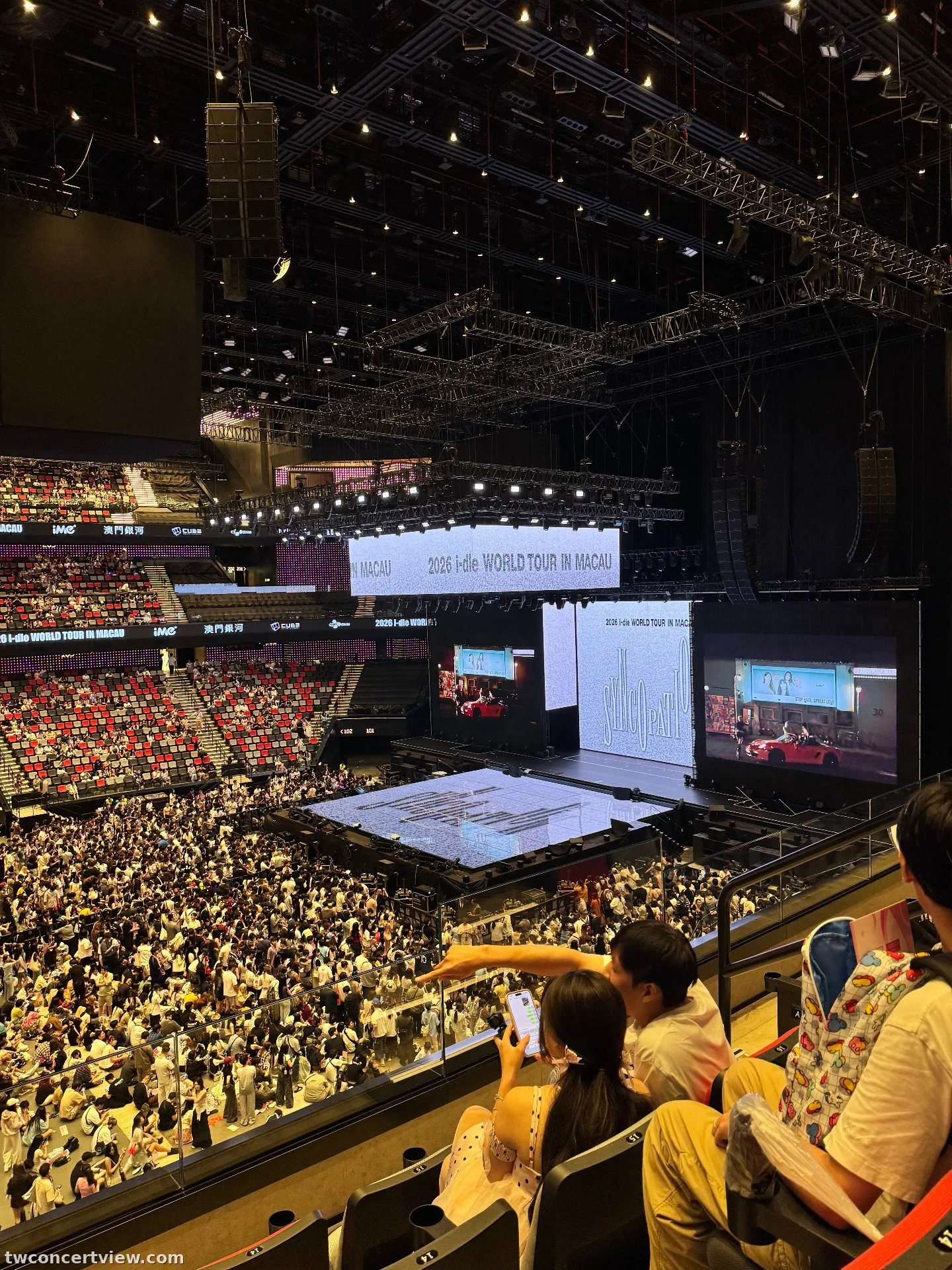 澳門銀河綜藝館 (Galaxy Arena) 215 區 D排12號 視野照片 - 2026 i-dle world tour