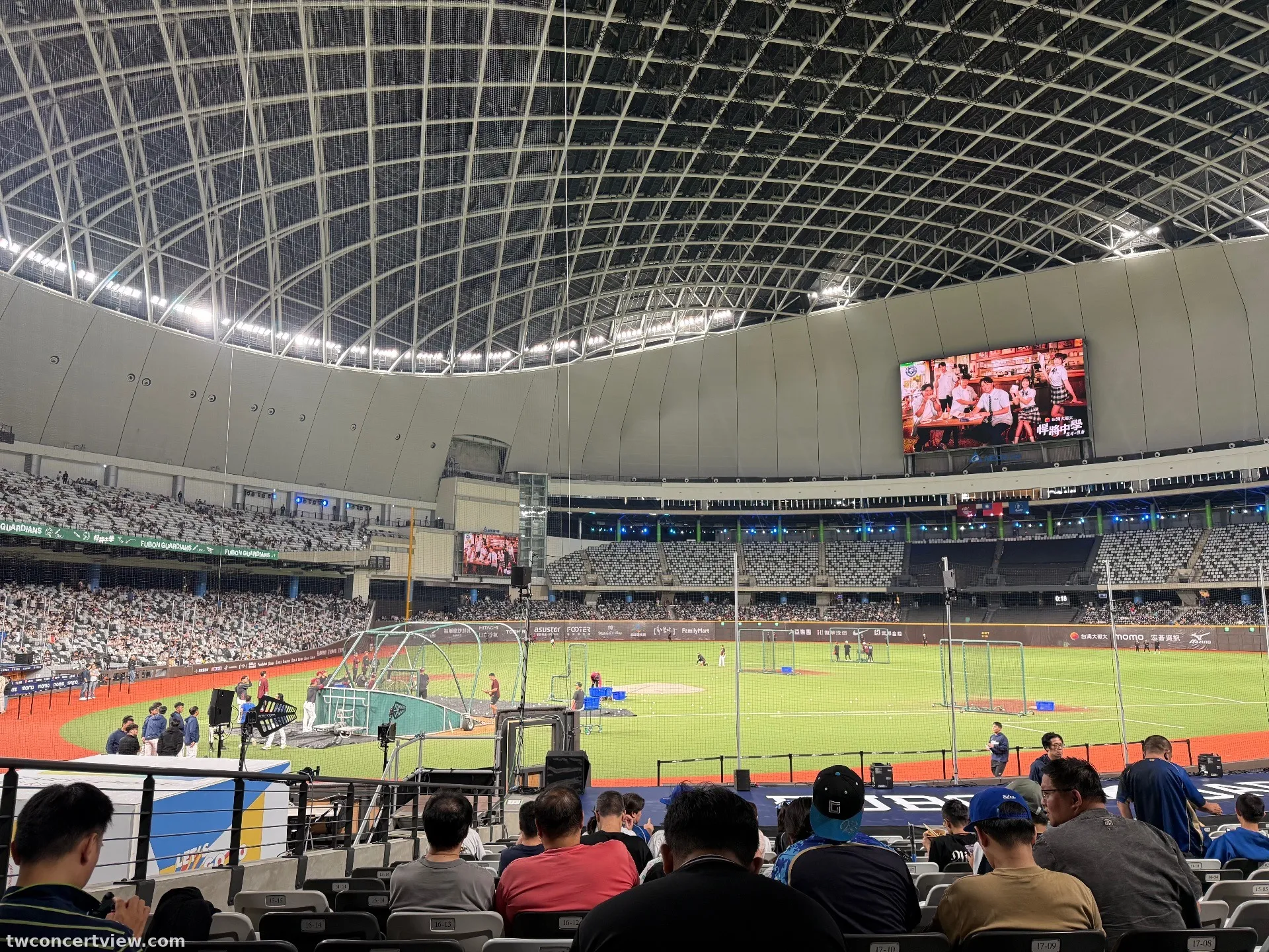 台北大巨蛋 球賽版本 110 區 21排12號 視野照片 - 富邦悍將中學日