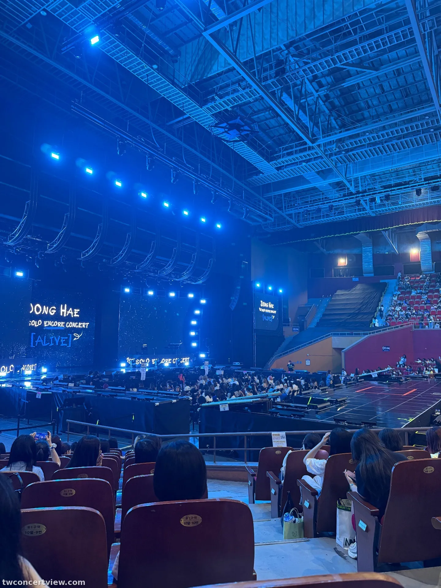 奧林匹克廳 (Olympic Hall) B1 區 12排9號 視野照片 - DONGHAE ALIVE ENCORE