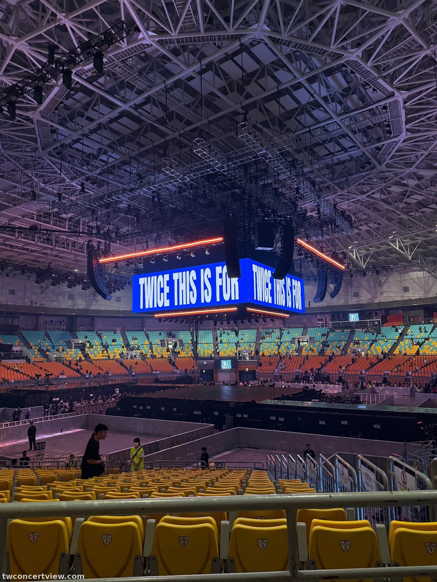 首爾奧林匹克體操競技場 (KSPO Dome) 39 區 1排4號 視野照片 - TWICE THIS IS FOR ENCORE