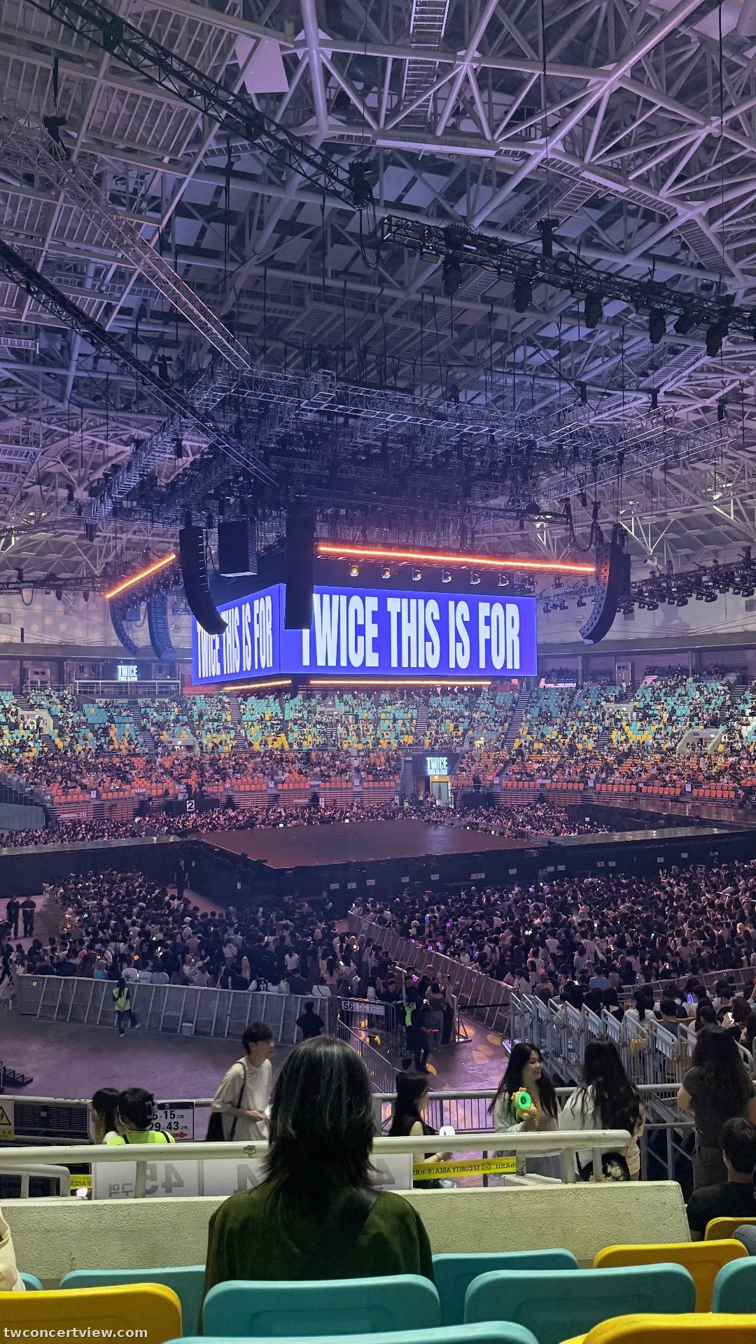 首爾奧林匹克體操競技場 (KSPO Dome) 44 區 7排5號 視野照片 - TWICE 〈THIS IS FOR〉 WORLD TOUR FINALE in SEOUL